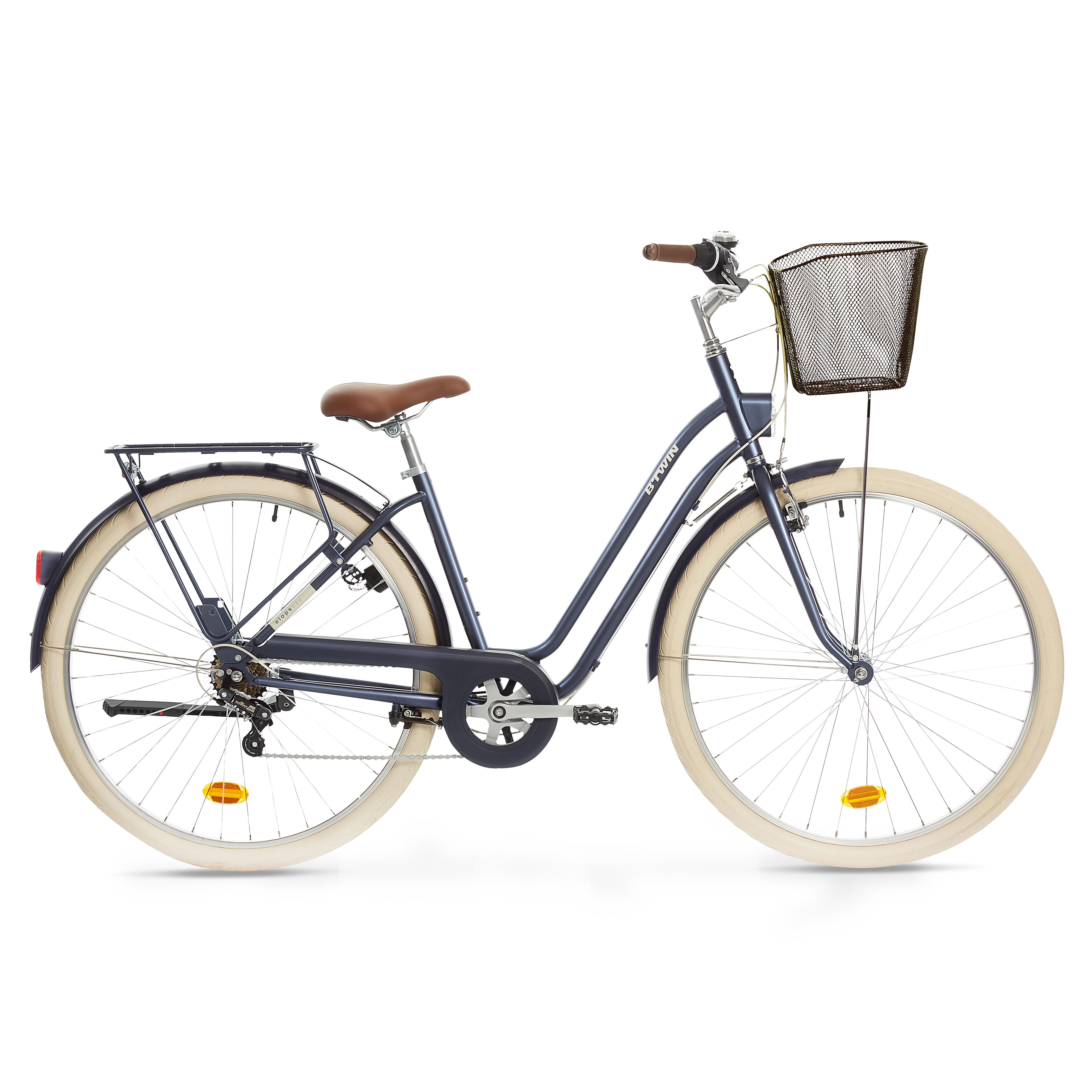 Velo de Ville Elops 520 Cadre bas bleu Avis Elops Decathlon